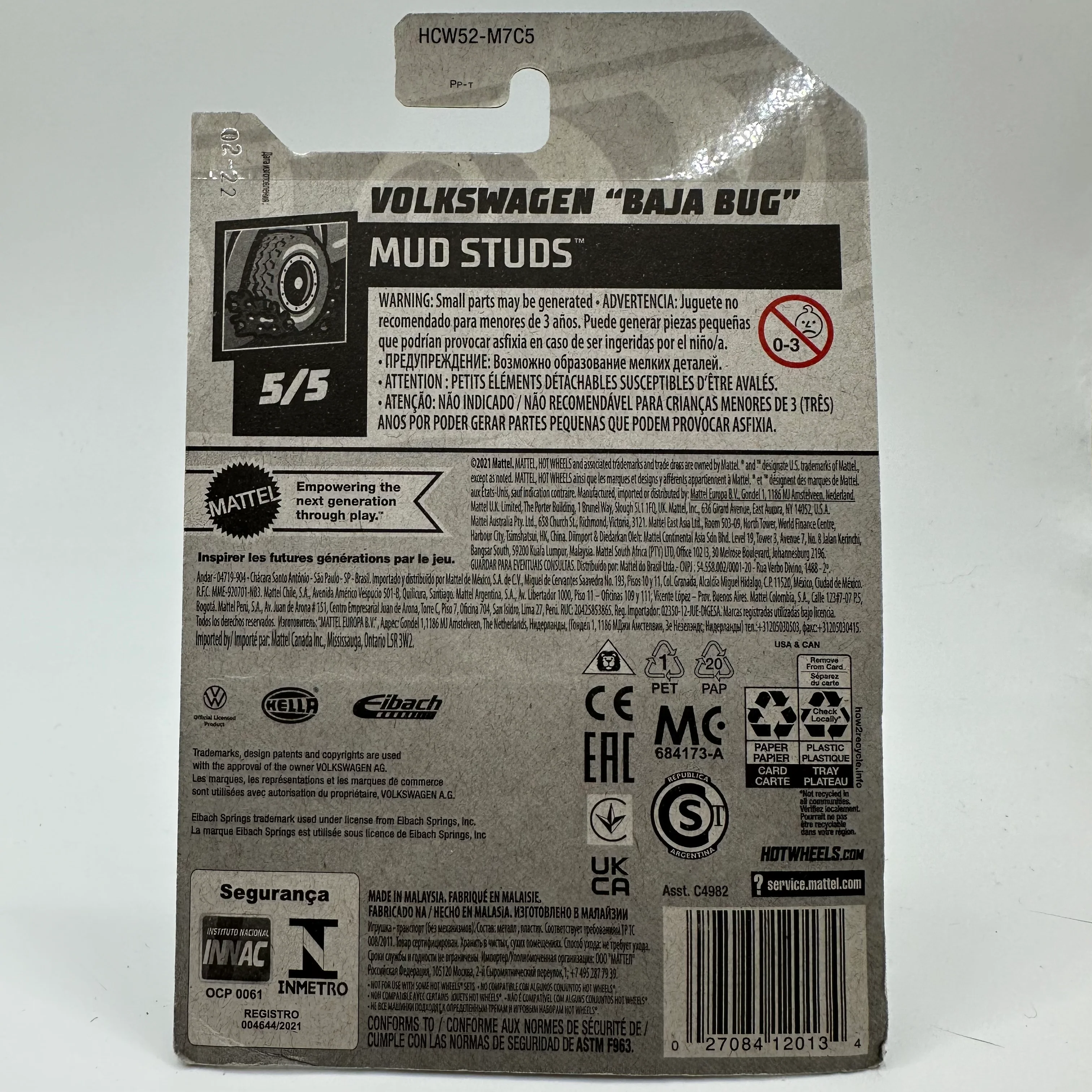 Volkswagen Baja Bug Mud Studs 5/5 Hotwheels Mainline 160/250 - Image 2