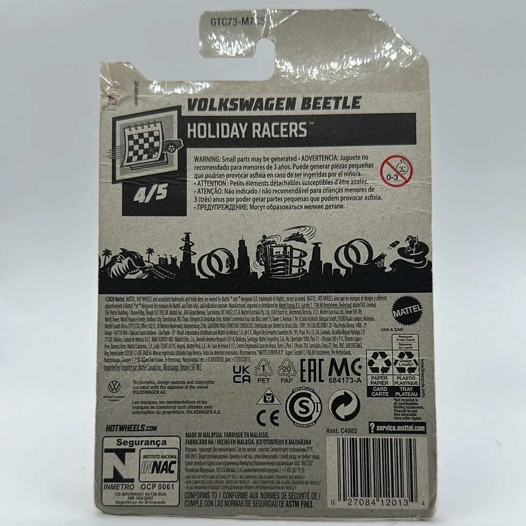 Volkswagen Beetle - Holiday Racers 4/5 Hotwheels Mainline 96/250 *Bad Condition Card* - Image 2