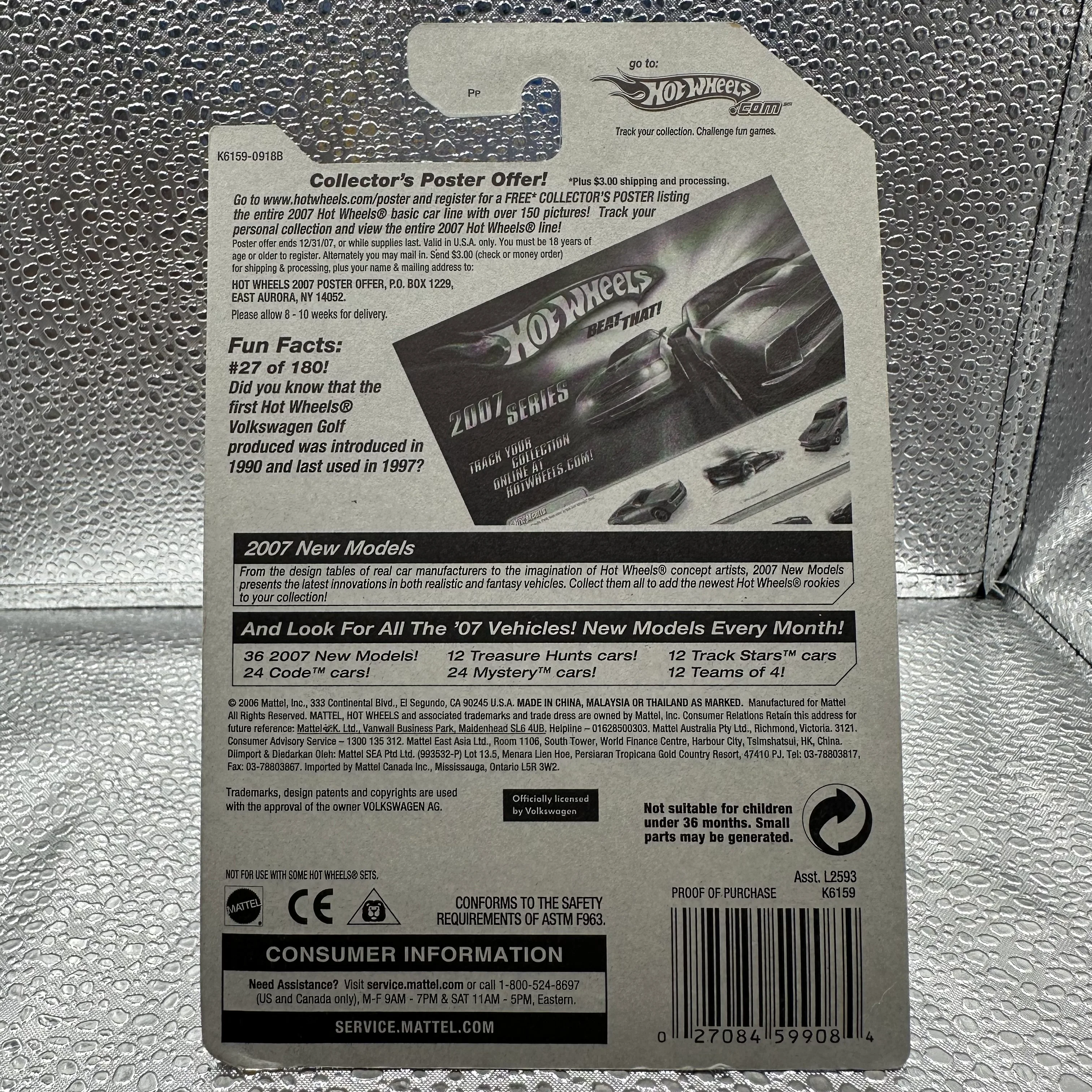 Volkswagen Gulf GTI 2007 New Models 27 of 36 Hotwheels Mainline 027/180 - Image 2