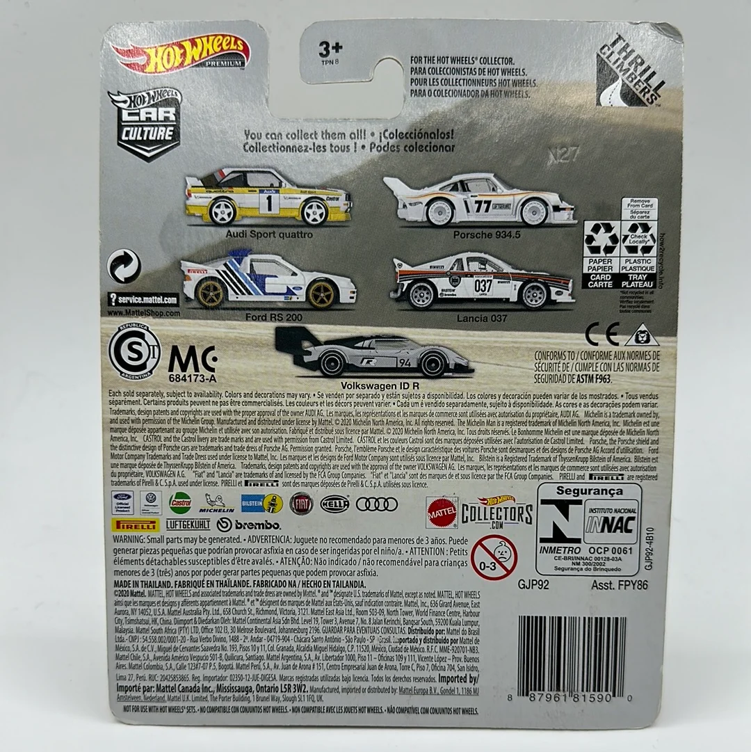 Volkswagen ID R Thrill Climbers 4/5 Hotwheels Premium Car Culture 1:64 - Image 2