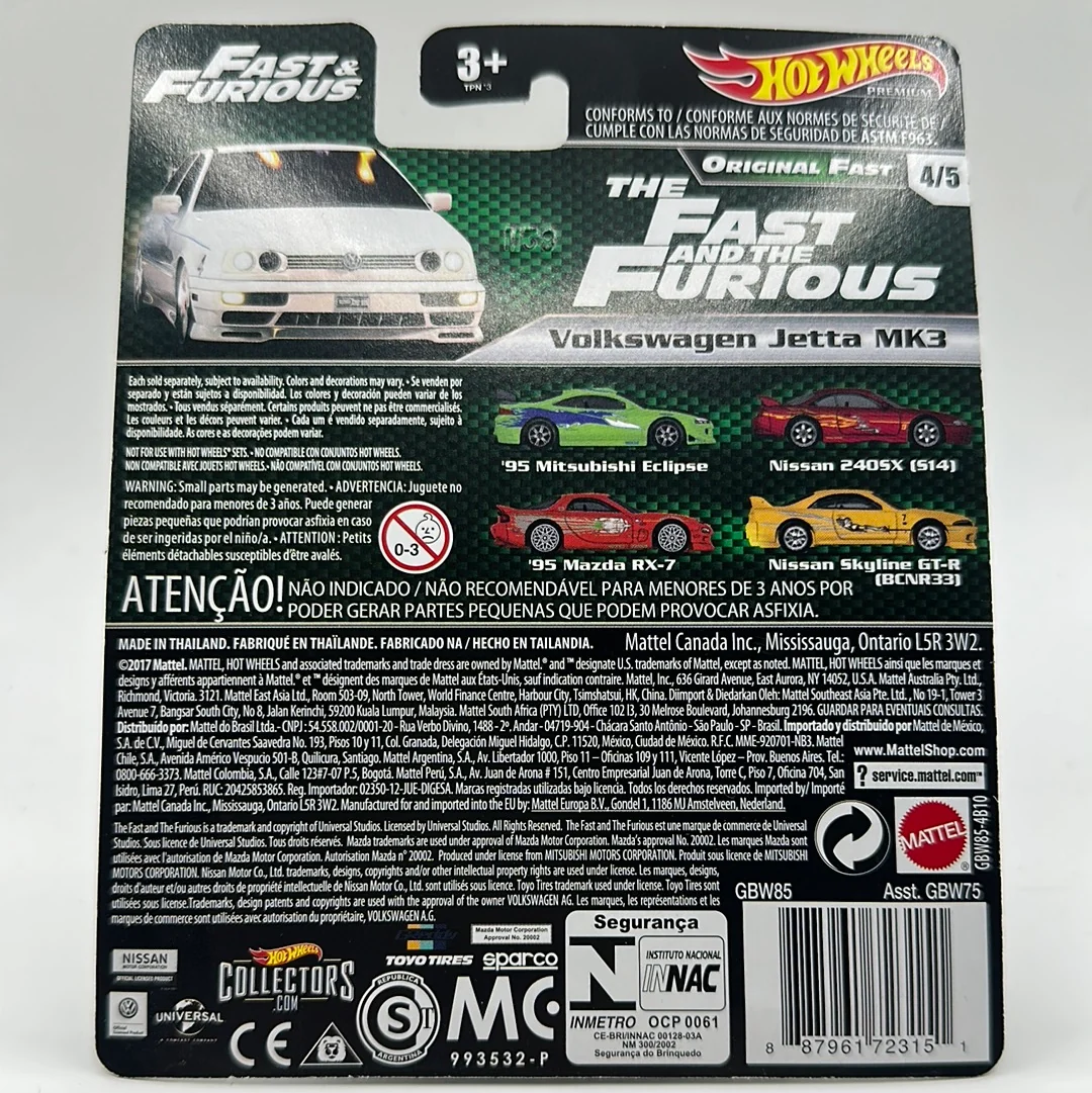 Volkswagen Jetta MK3 - Fast & Furious ORIGINAL FAST 4/5 Hotwheels Premium - Image 2