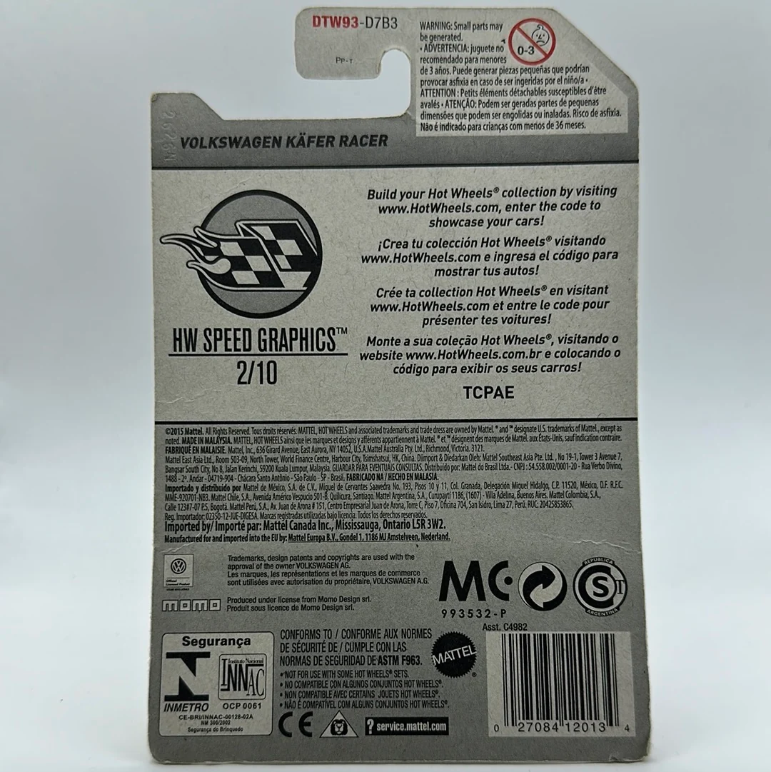 Volkswagen Kafer Racer MOMO - HW Speed Graphics 2/10 Hotwheels Mainline 56/365 *Creased Card* - Image 2