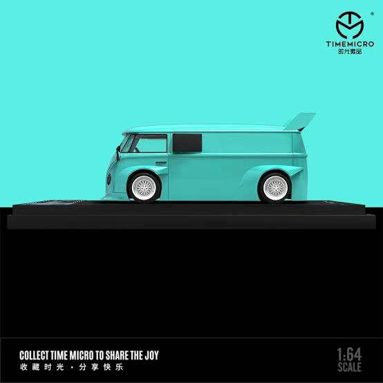 Volkswagen T1 Bus - Tiffany Blue Time Micro 1:64 Scale - Image 2